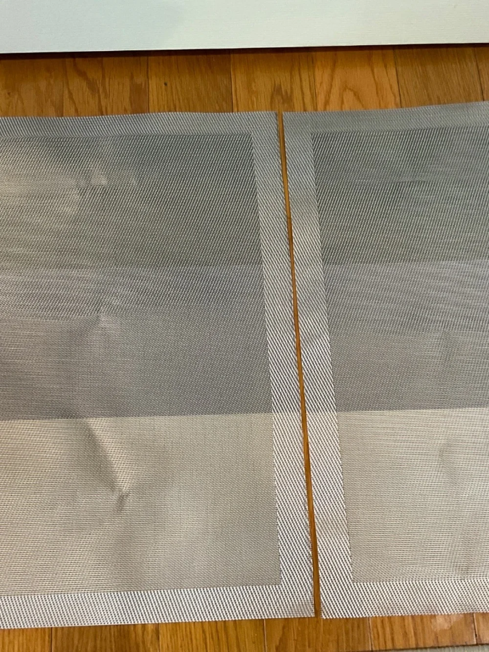 Set of 2 Gray Vinyl Placemats